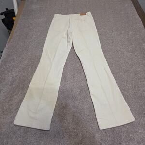 Preppy Y2K 2000s Vintage Chaps Denim Corduroy Flare Pants sz 10 White Academia